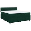 vidaXL Boxspringbett mit Matratze Dunkelgr&uuml;n 180x200 cm Samt