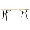vidaXL Esstisch Y-Gestell 200x100x75cm Massivholz Kiefer und Stahl