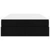 vidaXL Bettgestell mit Matratze mit Matratze 2 pcs Schwarz Stoff