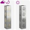vidaXL Solar LED Weg Licht 2 pcs Silber Galvanisiertes Stahl