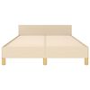 vidaXL Bettgestell ohne Matratze Creme 120x190 cm Stoff