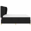vidaXL Boxspringbett mit Matratze Dunkelgrau 90x190 cm Schwarz Stoff