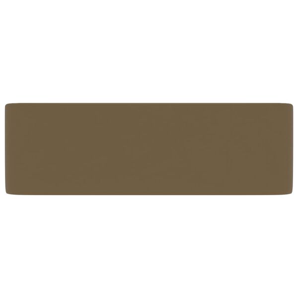 vidaXL Luxus-Waschbecken Matt Creme 41x30x12 cm Keramik