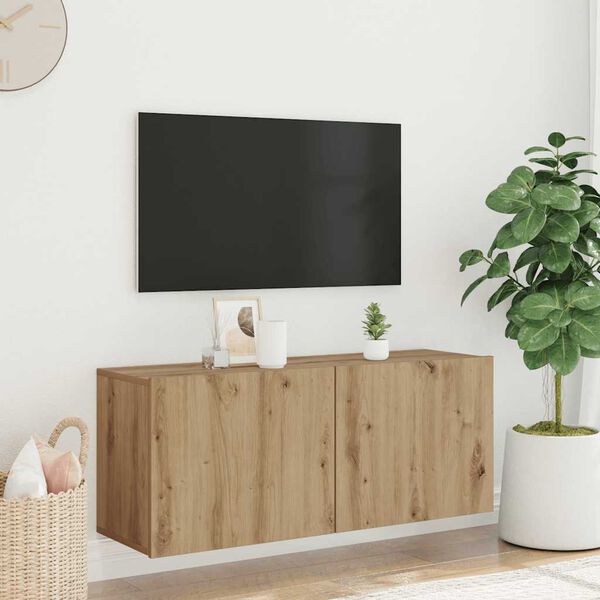vidaXL TV-Wandschrank Artisan-Eiche 100x30x41 cm