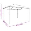 vidaXL Pavillon 4x4x3 m Anthrazit 180 g/m&sup2;