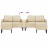 vidaXL 2-Sitzer-Sofa mit Chaiselongue L-Form Creme 125 cm Stoff