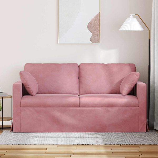 vidaXL Sofa Rosa Gesamtabmessungen: 158 x 78 x 80 cm (B x T x H) Samt