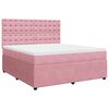 vidaXL Boxspringbett mit Matratze Rosa 180x200 cm Samt