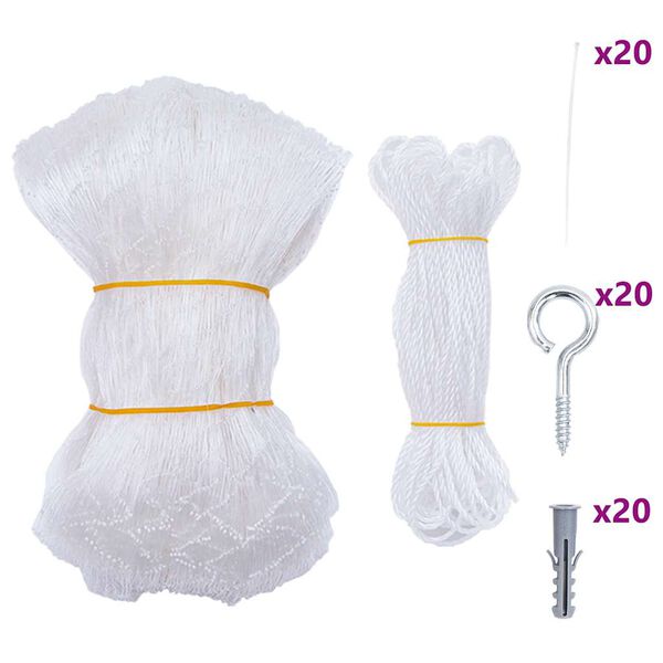 vidaXL Katzennetz Transparent 3x2 m Nylon