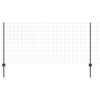 vidaXL Euro-Zaun mit Pfosten 10 x 1 m PVC-beschichteter Stahl Grau