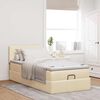vidaXL Ottoman-Bett mit Matratze & LEDs Creme 80x200 cm Stoff