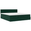 vidaXL Ottoman-Bett mit Matratzen & LEDs Dunkelgr&uuml;n 200x200 cm Samt