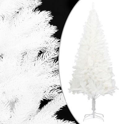 vidaXL Künstlicher Weihnachtsbaum mit LEDs & Kugeln Weiß 180 cm