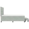 vidaXL Boxspringbett mit Matratze Hellgrau 140 x 200 cm Samt