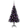 vidaXL Weihnachtsbaum mit 150 LEDs mit St&auml;nder Schwarz 120 cm PVC