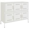 vidaXL Sideboard Weiß 100,5x39x79 cm Stahl