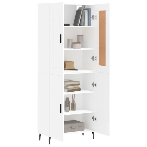 vidaXL Highboard Wei&szlig; 69,5x34x180 cm Holzwerkstoff