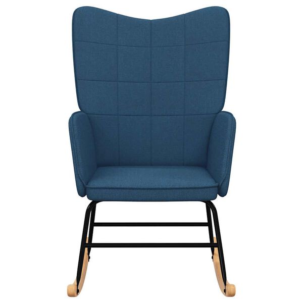 vidaXL Schaukelstuhl Blau Stoff
