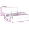 vidaXL Aufbewahrungsbett mit Kopfteil Wei&szlig; 180 x 200 cm Holzwerkstoff