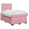 vidaXL Boxspringbett mit Matratze Rosa 120x190 cm Samt