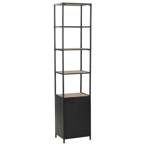 vidaXL Bücherregal Massivholz Tanne und Stahl 40,5x32,5x180 cm