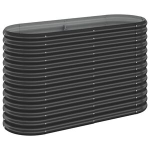 vidaXL Hochbeet Verzinkter Stahl 114x40x68 cm Anthrazit