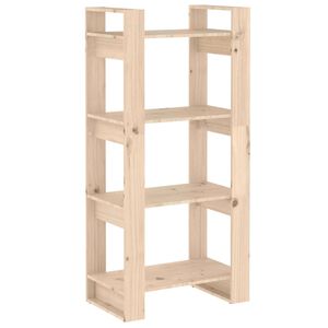 vidaXL B&uuml;cherregal/Raumteiler 60x35x125 cm Massivholz