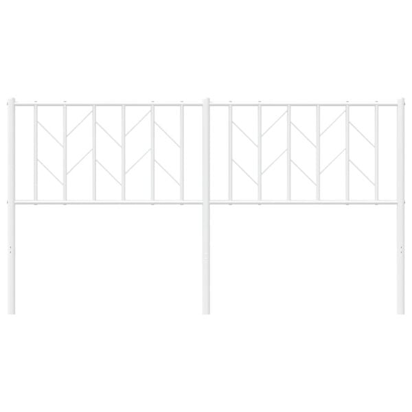 vidaXL Ersatz-Kopfteil Metall Wei&szlig; 160 cm