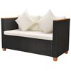 vidaXL 6-tlg. Garten-Lounge-Set mit Auflagen Poly Rattan Schwarz