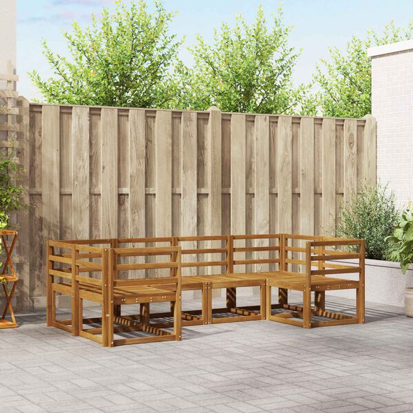 vidaXL Outdoor-Sofagarnitur 6 pcs Natur Massivholz Akazie