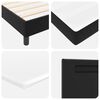 vidaXL Boxspringbett mit Matratze Schwarz 140 x 200 cm Kunstleder