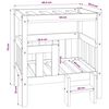 vidaXL Hundebett 65,5x50,5x70 cm Massivholz Kiefer