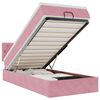 vidaXL Ottoman-Bett mit Matratze & LEDs Rosa 90x190 cm Samt