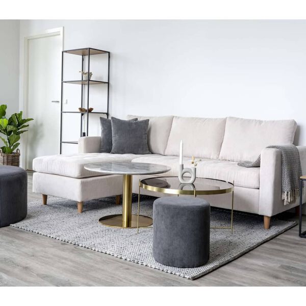 House Nordic Couchtisch Scarlett 70x40 cm Rund Messing
