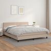vidaXL Boxspringbett Matratze Cappuccino-Braun 160x200 cm Kunstleder