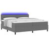 vidaXL Boxspringbett Hellgrau und Weiß 203 x 200 x 88 cm Cordstoff