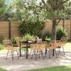 vidaXL Garten Essgruppe 7 pcs Braun Pulverbeschichteter Stahl