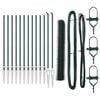 vidaXL Sechseckzaun mit Pfosten 25 x 1,4 m PVC-beschichteter Stahl