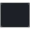 vidaXL K&uuml;chenr&uuml;ckwand Schwarz 70x60 cm Hartglas