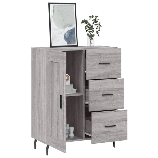 vidaXL Sideboard Grau Sonoma 69,5x34x90 cm Holzwerkstoff