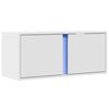 vidaXL TV-Wandschrank mit LED-Beleuchtung Wei&szlig; 80x31x35 cm