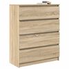 vidaXL Sideboard Sonoma-Eiche 80x35x99 cm Holzwerkstoff