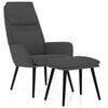vidaXL Relaxsessel mit Hocker Dunkelgrau Stoff