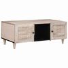 vidaXL Couchtisch Bleached White 100 x 54 x 40 cm Massivholz Mango