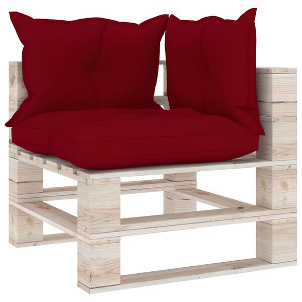 vidaXL 6-tlg. Garten-Lounge-Set aus Paletten mit Kissen Kiefernholz