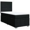 vidaXL Boxspringbett mit Matratze Schwarz 90x190 cm Stoff