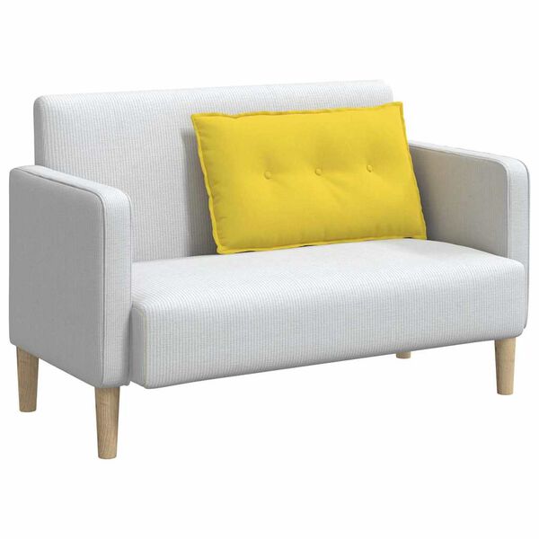 vidaXL R&uuml;ckenkissen Helles Gelb 80 x 19 x 50 cm Stoff