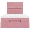 vidaXL Ottoman-Bett mit Matratzen & LEDs Rosa 120x190 cm Samt