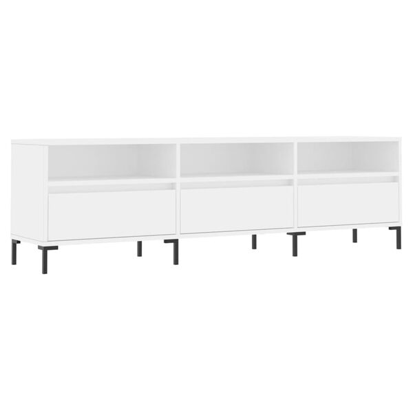 vidaXL TV-Schrank Weiß 150x30x44,5 cm Holzwerkstoff