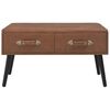 vidaXL Couchtisch Dunkelbraun 80x40x46 cm Kunstleder